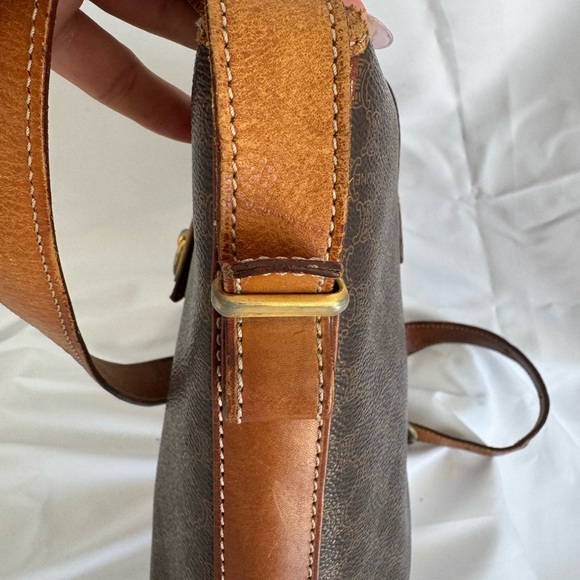 Vintage  Celine Macadam Bucket Shoulder Crossbody Bag Coated Canvas - Picture 9 of 17